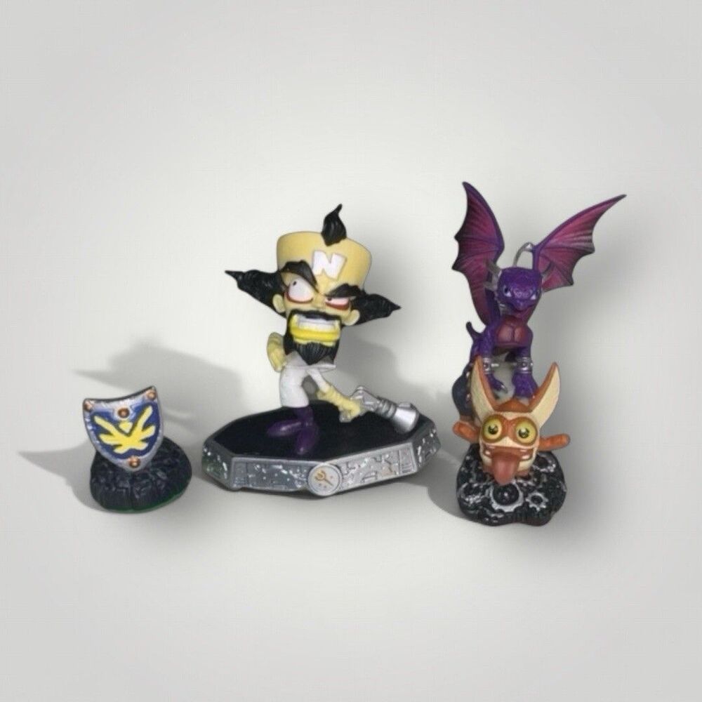 Skylanders Imaginators Lot 4 Figures Spyro Dr Neo Cortex Trigger Happy Shield